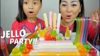 Jello Party *Assorted Jellos & Jelly Sticks  Mukbang | N.E Let's Eat