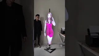 3D hologram fan portrait solution. Who wanna date this holographic sexy lady #3dhologramfan