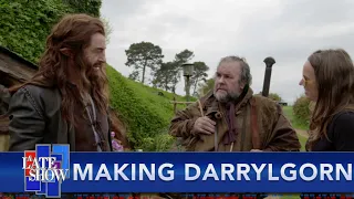 Stephen Colbert Wielded Gandalf's Sword In The Filming Of "Darrylgorn" With Peter Jackson