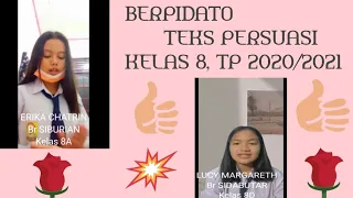 Presentase TEKS PERSUASI,Kelas 8, TP 2020/2021,SMPN 6 T. Kuantan