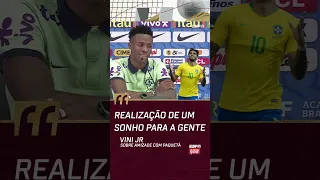 E O VINI JR. QUASE CHORA FALANDO DO PAQUETÁ... 🥰🥰 #shorts