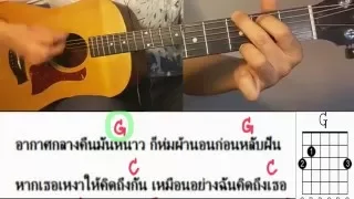 สอน คนทางนั้น ตีคอร์ด+intro KeyG แบบง่ายๆ ไม่มีคอร์ดทาบ สำหรับมือใหม่ Cover - น้าจร เชียงใหม่