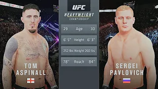 Tom Aspinall Vs. Sergei Pavlovich : UFC 4 Gameplay (Legendary Difficulty) (AI Vs AI) (PS5)