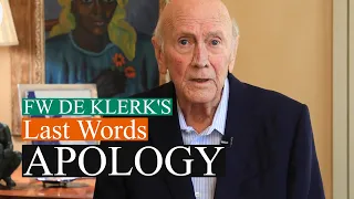 WATCH: FW de Klerk's final message & apology to South Africans for his role in Apartheid