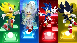 Dark Sonic vs Sonic vs Super Sonic vs Hyper Sonic Tiles Hop EDM Rush!