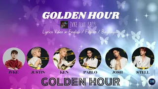 JVKE feat SB19 - Golden Hour (Remix) Lyrics Video | English, Filipino, Baybayin
