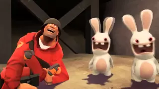 Rabbids Invade Gmod Short - Bunnies vs Demoman