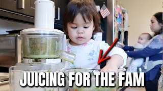 Toddler loves green juicing for the fam- @itsJudysLife
