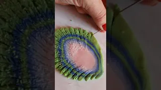 Polymer clay tutorial. Peacock feather brooch
