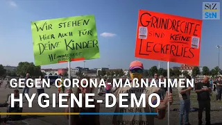 Corona-Demo in Stuttgart - Gegner der Corona-Maßnahmen demonstrieren auf dem Wasen