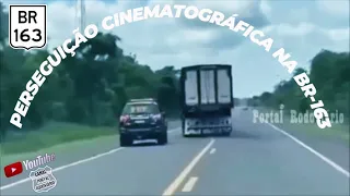 Vídeo completo sem cortes Viatura da PRF em perseguição a caminhão boiadeiro roubado em MT