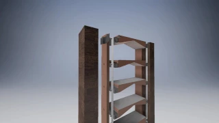 Horizontally Folding Staircase