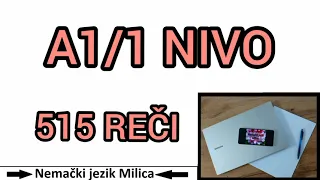 ●A1 NIVO ● Kompletan spisak reči za A1/1 nivo  ● 515 reči●     pola nivoa A1