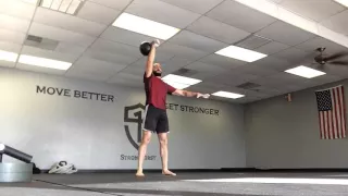 40kg Kettlebell snatches. Brian Myers, SFG II