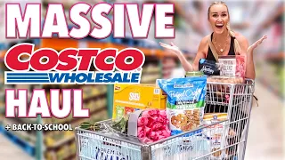 🛒 HUGE COSTCO HAUL FOR MASSIVE FAMILY! EASY BACK-TO-SCHOOL SNACK IDEAS 🍎 SHOPPING AT COSTCO GROCERY!