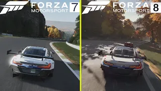 Forza Motorsport 8 vs Forza 7 Early Graphics Comparison