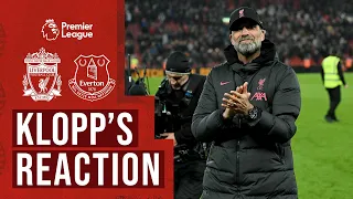 Klopp's Reaction: Relief, Bajcetic & 'loving the atmosphere' | Liverpool vs Everton