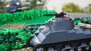 TIMELAPSE Tiger Ambush In Normandy Lego WW2 Moc