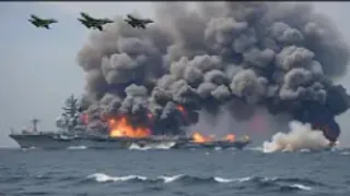 Today, 12 Russian Yak 141s blew up the largest US aircraft carrier carrying 83 fuel trucks.