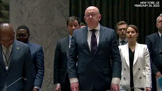 WATCH: Russia demands minute of silence for all lives lost in Ukraine crisis since 2014 at UNSC