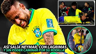 Así FUE la FEA LESIÓN de NEYMAR que SALIÓ en CAMILLA y CON LAGRIMAS en SU ROSTRO,  ESGUiNCE  RODILLA