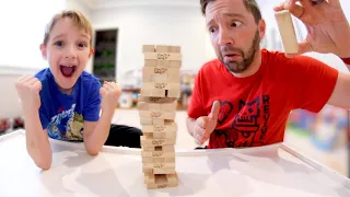 Father & Son PLAY JENGA! / Don't Let It Fall!