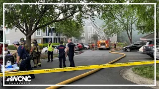 Dozens displaced, 2 injured after 2-alarm fire in south Charlotte