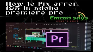 How to Fix Error Code 195 during installation of Adobe premiere pro