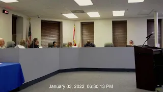 January 3rd, 2022 - City Council Meeting