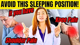 Best Sleeping Position for Painful SHOULDER and KNEE (English)| Doc Cherry