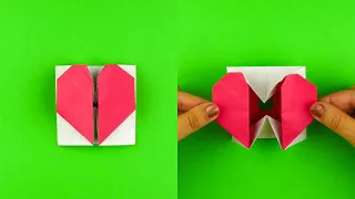 Как сделать коробочку с сердечком оригами. [Своими руками из бумаги]