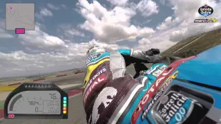 A lap of Aragon with the dashboard showing