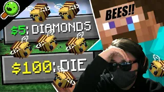 Slimecicle HATES Bees! | Minecraft, But It's Pay-To-Win (or lose) reaction