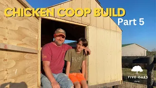 Chicken Coop Build pt.5 | Finished & Moving In | 5.O.F Homestead Vlog