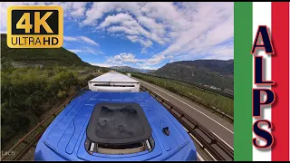 Motorway From Brennero to Verona / View from Roof of a Truck / 4K / Relaxing