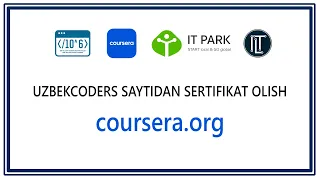 Uzbekcoders.uz saytidan sertifikat olish. coursera.org