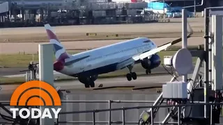 Watch: British Airways Plane Nearly Topples Over While Attempting To Land