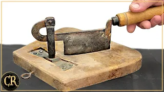 Rusty tobacco cutter after restoration like new (almost)