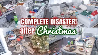 AFTER CHRISTMAS CLEAN WITH ME | COMPLETE DISASTER CLEANING | MESSY HOUSE TRANSFORMATION