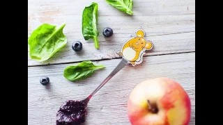 Little Mashies reusable baby food pouch apple blueberry spinach baby puree recipe