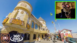 [5K 360] Haunted Castle Santa Cruz Beach Boardwalk Dark Ride - 360 POV