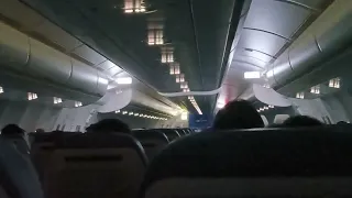 Plane taking off - Aisle view