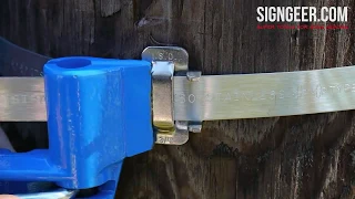 How to use a steel banding tool. Sign Banding System. SIGNGEER.COM