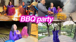 Bar b q party ki farmhouse py | husband ko song sunaya | sitara yaseen vlog