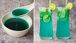 Blue Curacao Lemonade  With Homemade Syrup | Blue Lagoon Mocktail | Refreshing Summer Drinks