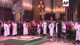 Russian Orthodox Christians celebrate Easter at Midnight Mass