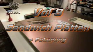 Vol 8 Sandwich Platten für die Wohnkabine eines Weltreisemobils