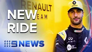 Aussie F1 driver Daniel Ricciardo shows off his new Renault ride | Nine News Australia