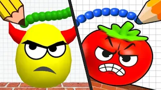 DRAW TO SMASH: LOGIC PUZZLE vs DRAW TO SMASH: FUNNY PUZZLE - Satisfying Double Gameplay Android ios