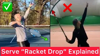 Tennis Serve “Racket Drop” Explained (How To Serve Like The Pros)